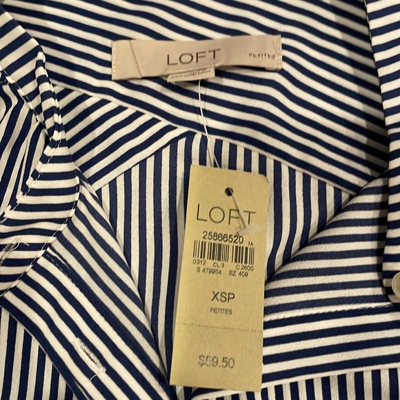 NWT Loft Striped Button Up - Picture 2 of 4